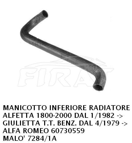 MANICOTTO RADIATORE ALFETTA - GIULIETTA INF. 7284/1A